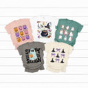  Spooky Halloween Favorites Comfort Colors Tee, Spooky Season Printed Tees, Witchy Ghost Shirts  