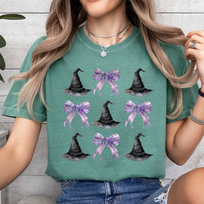 Spooky Halloween Favorites Comfort Colors Tee, Spooky Season Printed Tees, Witchy Ghost Shirts  