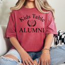 Small Crimson Kids Table Alumni Comfort Colors Tee, Thanksgiving Funny Printed Tee, Adult Thanksgiving Dinner Table Shirt 