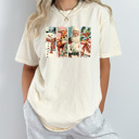  Vintage Christmas Characters Comfort Colors Tee, Holiday Shirt 