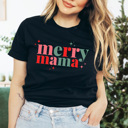  Merry Mama Holiday Graphic Tee, Christmas Mama Shirt