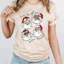 Large Cream Twas The Night Before Christmas Graphic Tee, Christmas Santa Shirt