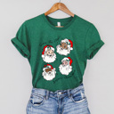 Large Grass Green Twas The Night Before Christmas Graphic Tee, Christmas Santa Shirt