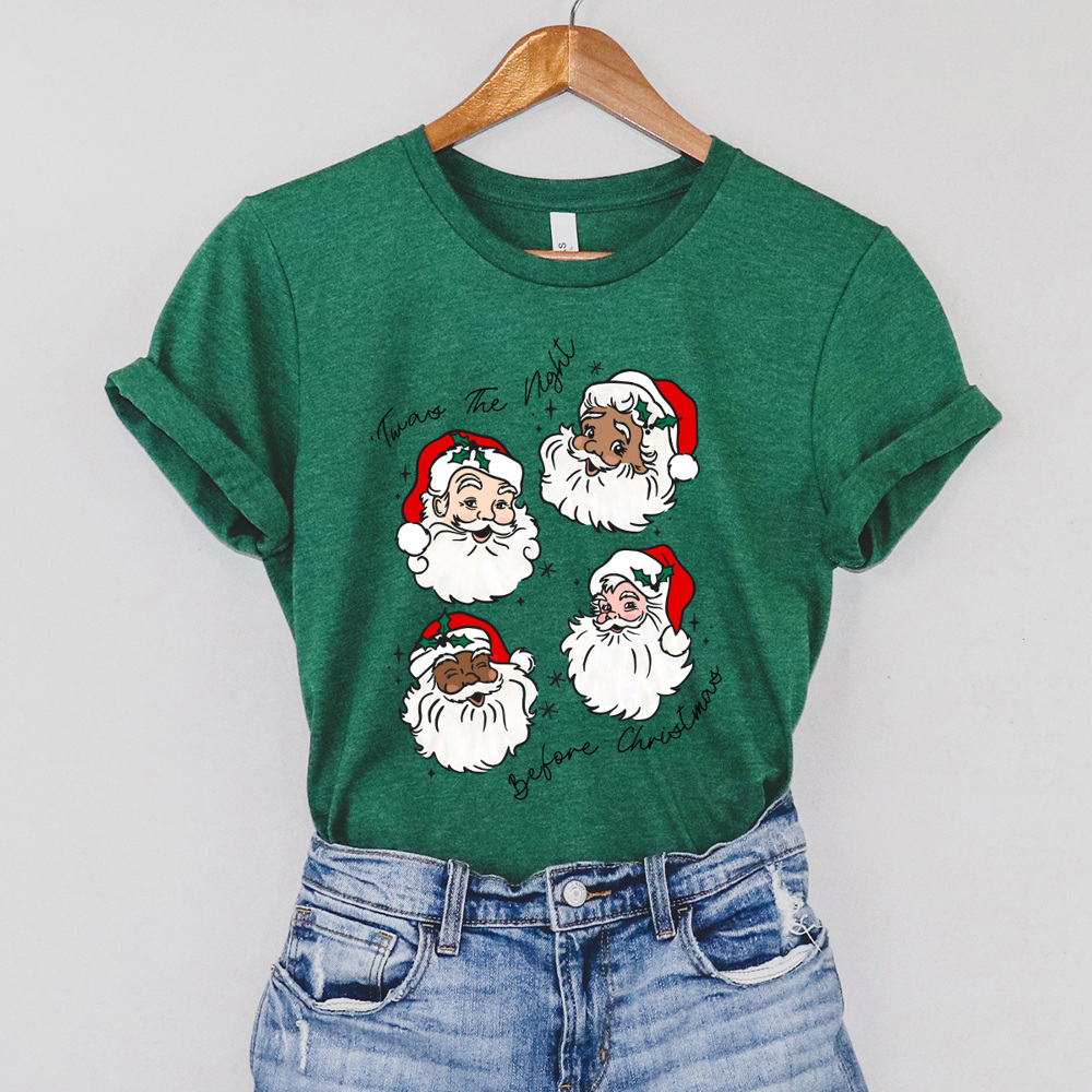 Twas The Night Before Christmas Graphic Tee, Christmas Santa Shirt