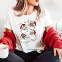 XXL White Twas The Night Before Christmas Graphic Tee, Christmas Santa Shirt