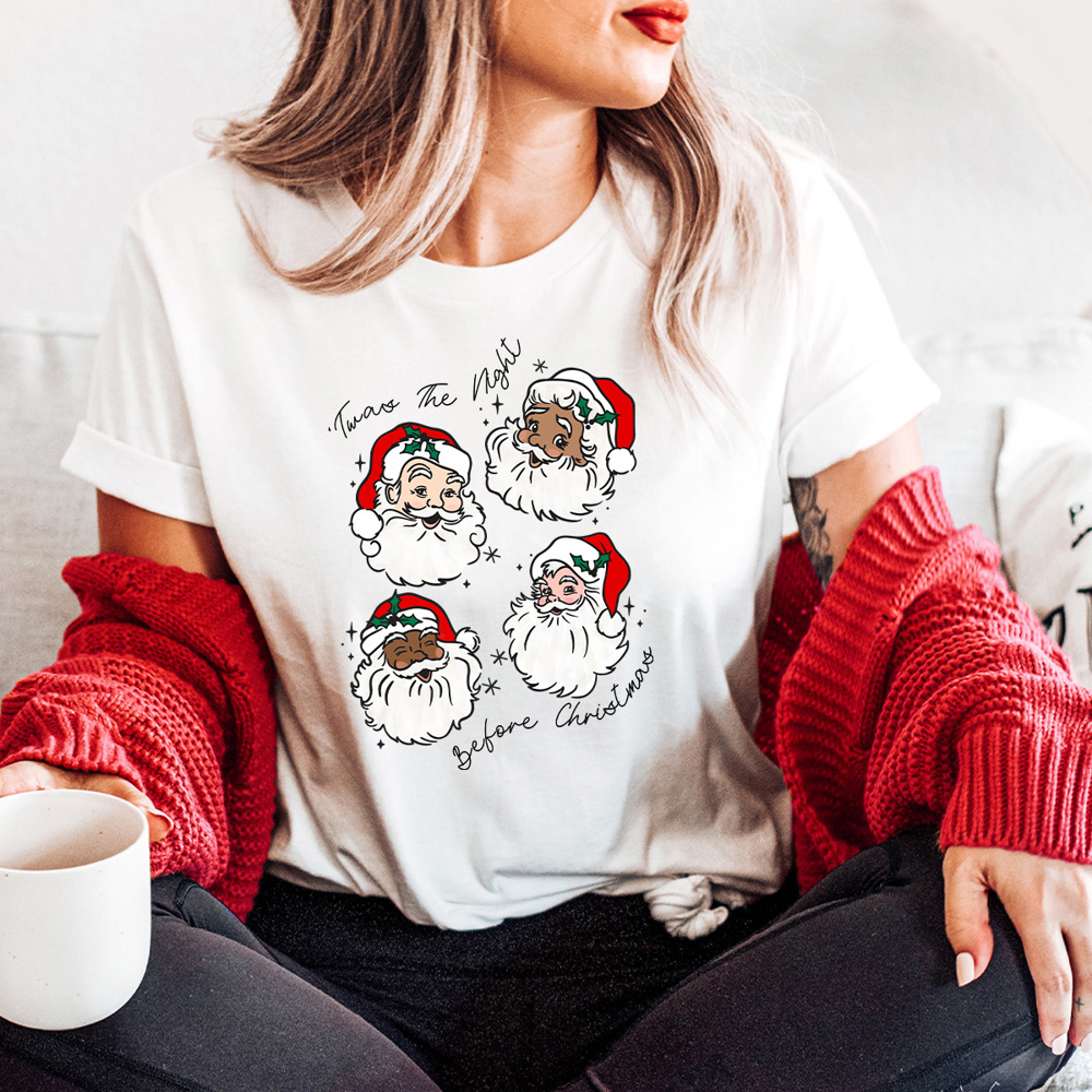 Twas The Night Before Christmas Graphic Tee, Christmas Santa Shirt