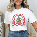 XXL White Rockin' Around The Christmas Tee Comfort Colors Tee, Holiday Shirt