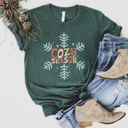  Cozy Season Graphic Tee, Winter Snowflake Shirt 