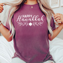  Happy Hanukkah Comfort Colors Tee, Holiday Season Tee