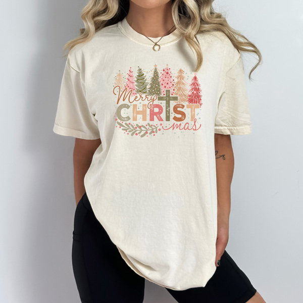 Merry Christ-mas Comfort Colors Tee, Jesus Christ Shirt 