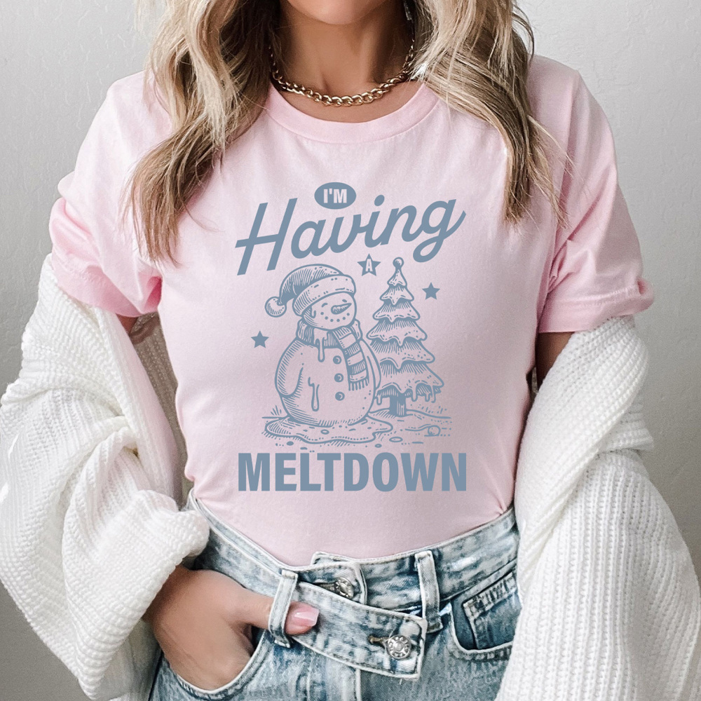 I'm Having A Meltdown Graphic Tee, Winter Snowman Shirt