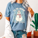  Tis The Season To Be Freezing Comfort Colors Tee, Winter Snowman Shirt 