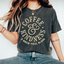 XXL Pepper Coffee & Kindness Cofort Colors Tee, A Brewtiful Blend Coffee Shirt 