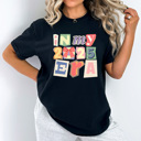 Large Black In My 2025 Era Comfort Colors Tee, Retro Ransom Note Shirt