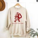  And To All A Good Night Santa Fleece Sweatshirt, Vintage Christmas Pullover