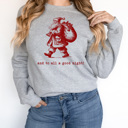  And To All A Good Night Santa Fleece Sweatshirt, Vintage Christmas Pullover