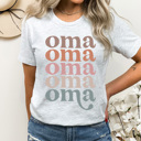  Oma Grandma Graphic Tee, Colorful Grandma Tee