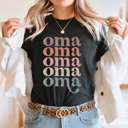  Oma Grandma Graphic Tee, Colorful Grandma Tee