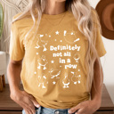 Large Mustard Definitely Not In A Row Duck Funny Graphic Tee, Ducks In A Row Tee, Funny Sacrastic Shirt 