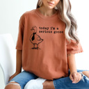 XXL Peachy Today I'm A Serious Goose Comfort Colors Tee, Silly Goose Tee, Funny Sarcastic Shirt 