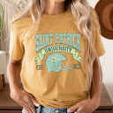 Large Mustard Saint Patrick University Graphic Tee, Lucky Shirt