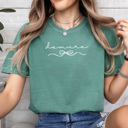 XXL Light Green Demure Dainty Bow Comfort Colors Tee, Very Demure Girly Shirt