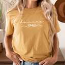 XXL Mustard Demure Dainty Bow Graphic Tee, Very Demure Girly Shirt