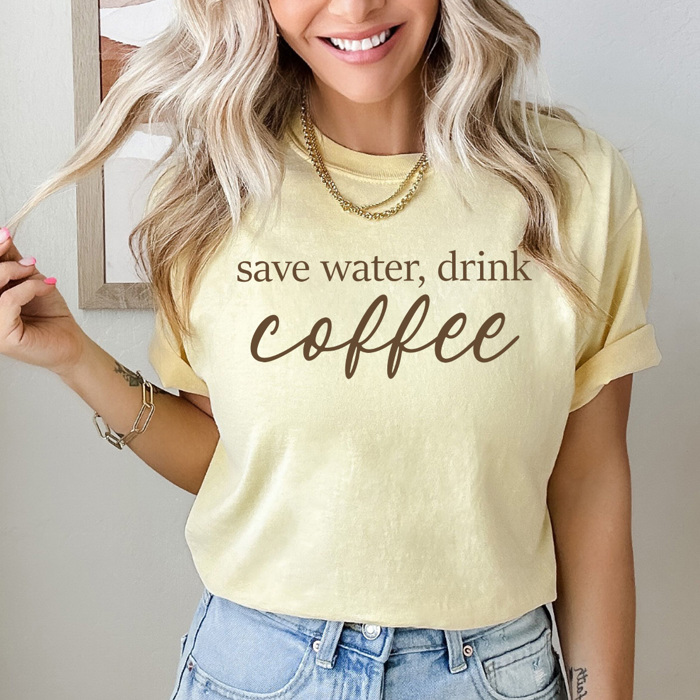 Save Water Drink Soda Comfort Colors, Caffeine Lover Shirt