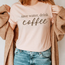 XXL Peach Save Water Drink Soda Graphic Tee, Caffeine Lover Shirt 