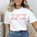 XXL White Save Water Drink Soda Comfort Colors, Caffeine Lover Shirt