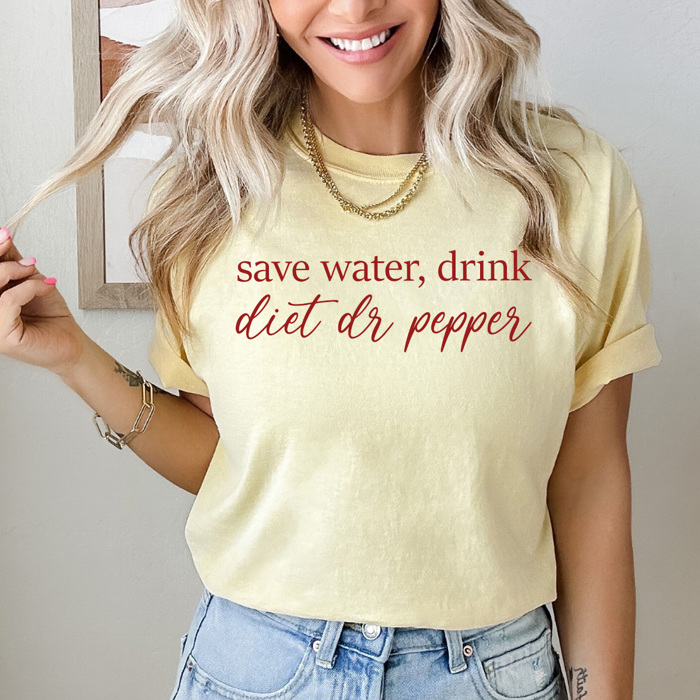 Save Water Drink Soda Comfort Colors, Caffeine Lover Shirt