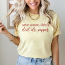 XL Butter Save Water Drink Soda Comfort Colors, Caffeine Lover Shirt