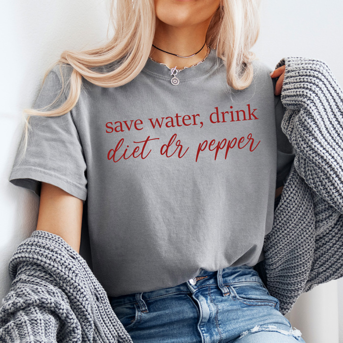 Save Water Drink Soda Comfort Colors, Caffeine Lover Shirt