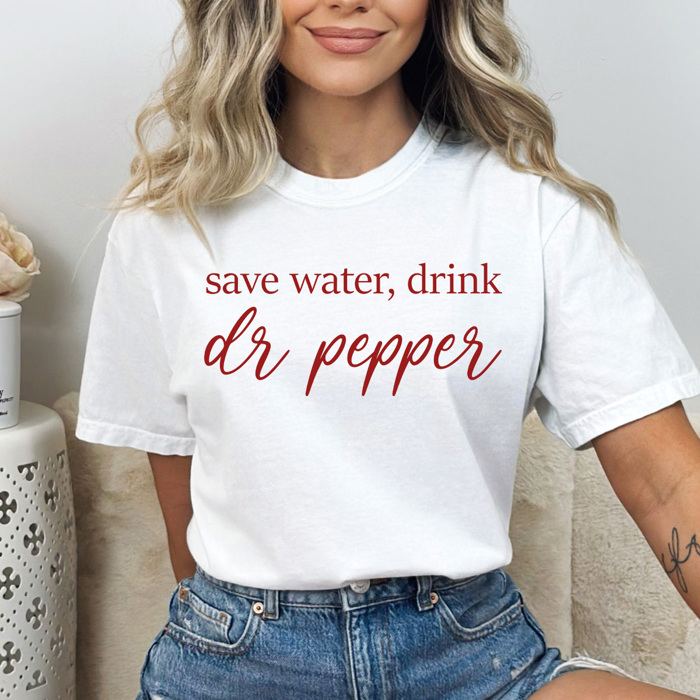 Save Water Drink Soda Comfort Colors, Caffeine Lover Shirt