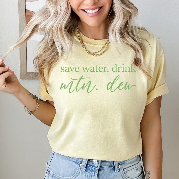 Save Water Drink Soda Comfort Colors, Caffeine Lover Shirt