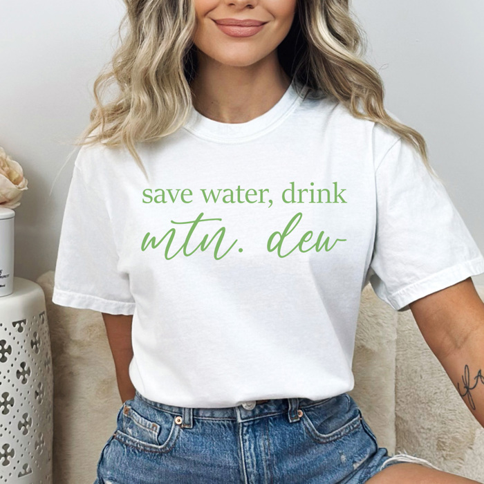 Save Water Drink Soda Comfort Colors, Caffeine Lover Shirt