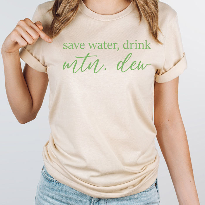 Save Water Drink Soda Graphic Tee, Caffeine Lover Shirt 