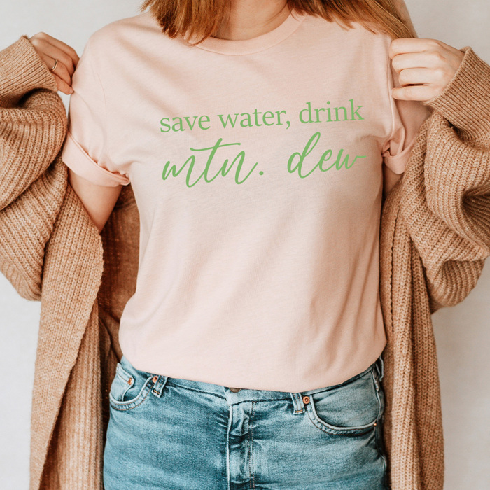 Save Water Drink Soda Graphic Tee, Caffeine Lover Shirt 