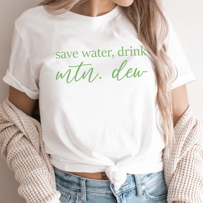 Save Water Drink Soda Graphic Tee, Caffeine Lover Shirt 