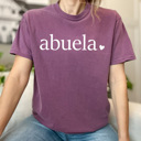 Small Berry Abuela Mom Heart Comfort Colors Tee, Mother's Day Shirt, Abuela, Auntie, Gigi, Grammy, Grandma, Mama, Mimi, Mom, Mommy, Nana, Nany, Oma, Wifey