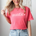 Small Watermelon Auntie Mom Heart Comfort Colors Tee, Mother's Day Shirt, Abuela, Auntie, Gigi, Grammy, Grandma, Mama, Mimi, Mom, Mommy, Nana, Nany, Oma, Wifey