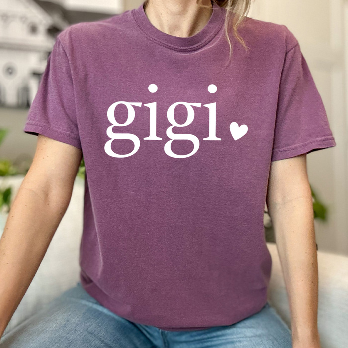 Mom Heart Comfort Colors Tee, Mother's Day Shirt, Abuela, Auntie, Gigi, Grammy, Grandma, Mama, Mimi, Mom, Mommy, Nana, Nany, Oma, Wifey
