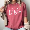  Mom Heart Comfort Colors Tee, Mother's Day Shirt, Abuela, Auntie, Gigi, Grammy, Grandma, Mama, Mimi, Mom, Mommy, Nana, Nany, Oma, Wifey