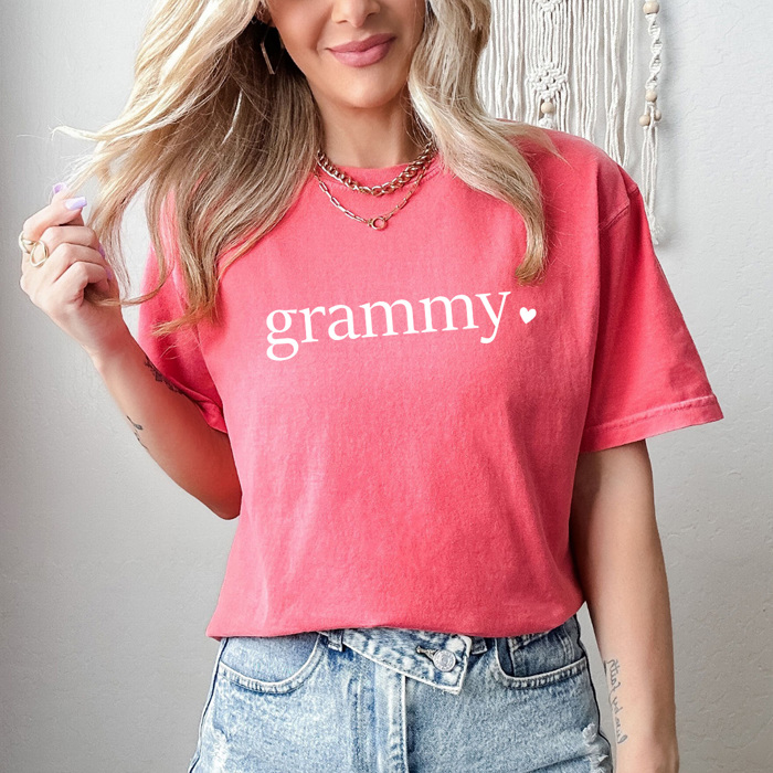 Mom Heart Comfort Colors Tee, Mother's Day Shirt, Abuela, Auntie, Gigi, Grammy, Grandma, Mama, Mimi, Mom, Mommy, Nana, Nany, Oma, Wifey