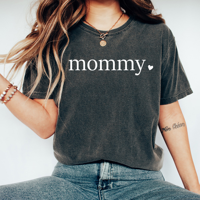 Mom Heart Comfort Colors Tee, Mother's Day Shirt, Abuela, Auntie, Gigi, Grammy, Grandma, Mama, Mimi, Mom, Mommy, Nana, Nany, Oma, Wifey