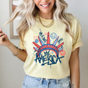 XXL Butter America Graffiti Style Comfort Colors Tee, Statue Of Liberty Shirt, 4th Of July Tee