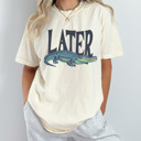 XXL Ivory Later Gator Comfort Colors Tee, See Ya Latter Gator Shirt, Aligator Tee