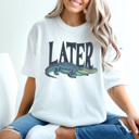 XXL White Later Gator Comfort Colors Tee, See Ya Latter Gator Shirt, Aligator Tee