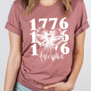 XXL Mave America 1776 Bow Graphic Tee, Patriotic American Shirt, 1776 4th Of July Tee