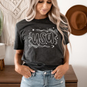 XXL Charcoal USA Dainty Bow Graphic Tee, Stars And Bow Shirt, Patriotic Printed Tee, 4th Of July Tee